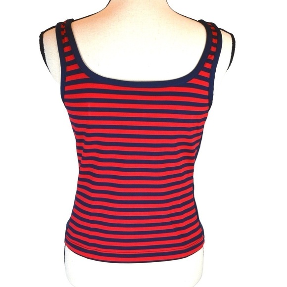 90s Style Athletic Works Striped Workout Tank, Size Large - Picture 7 of 7